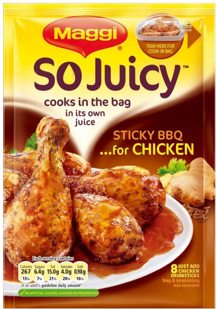 Maggi So Juicy Sticky Bbq For Chicken 47g Approved Food