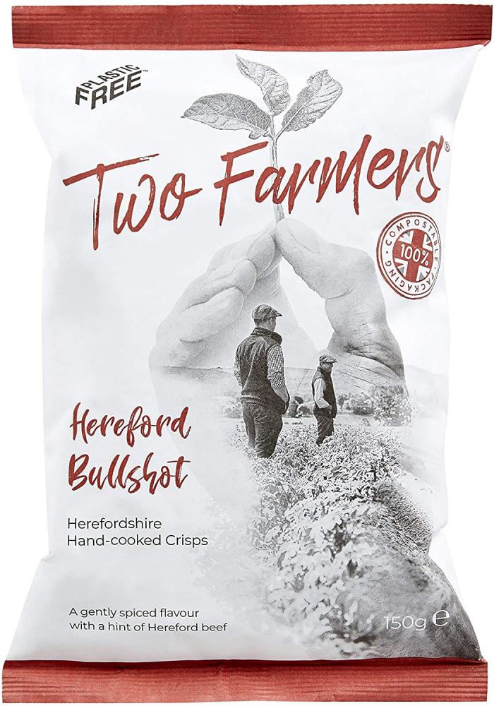 SALE  Two Farmers Hereford Bullshot Hand Cooked Crisps 150g