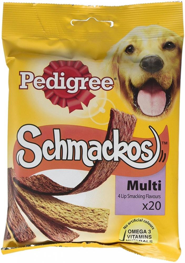 172g Pedigree Schmackos Dog Treats with Beef 20 Stick Pack of 4