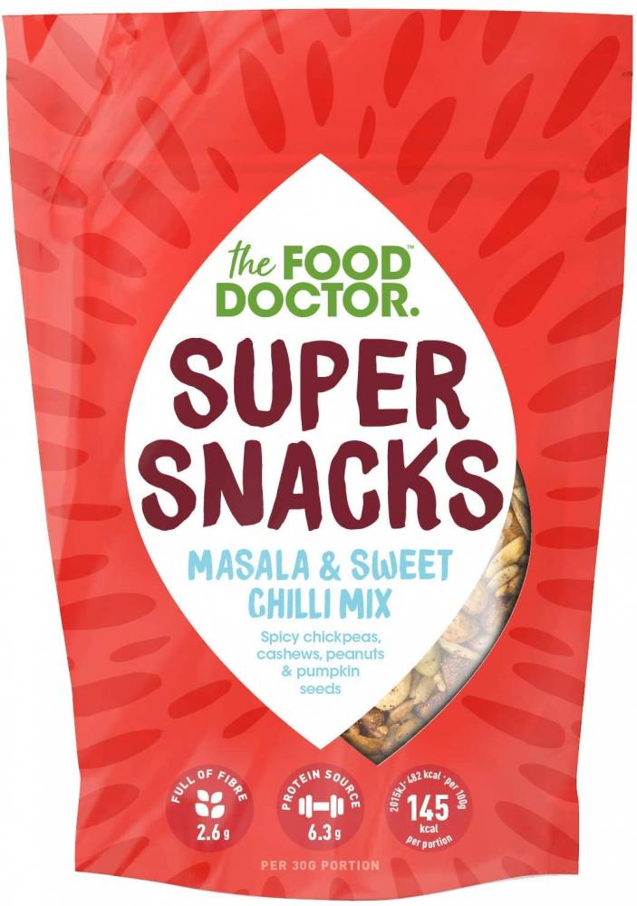 The Food Doctor Super Snack Mix Masala and Sweet Chilli 120g