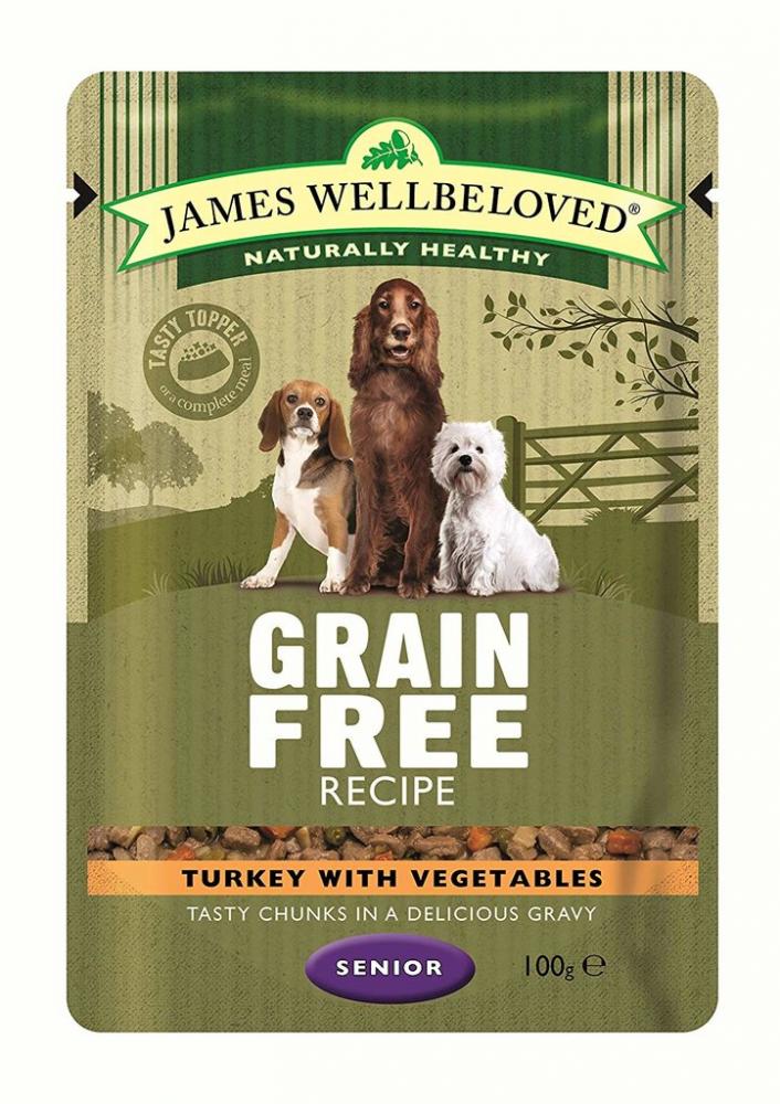 James Wellbeloved Complete Wet Grain Free Senior Dog Food Turkey 100 g