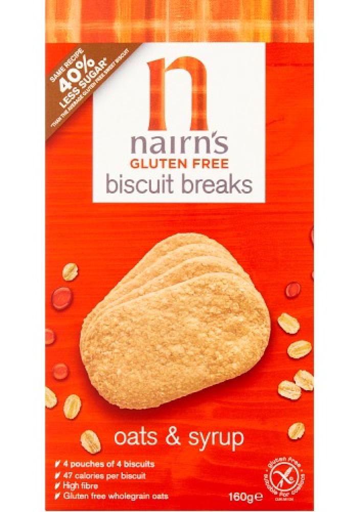 Nairns Gluten Free Syrup Oat Biscuit Breaks 160g