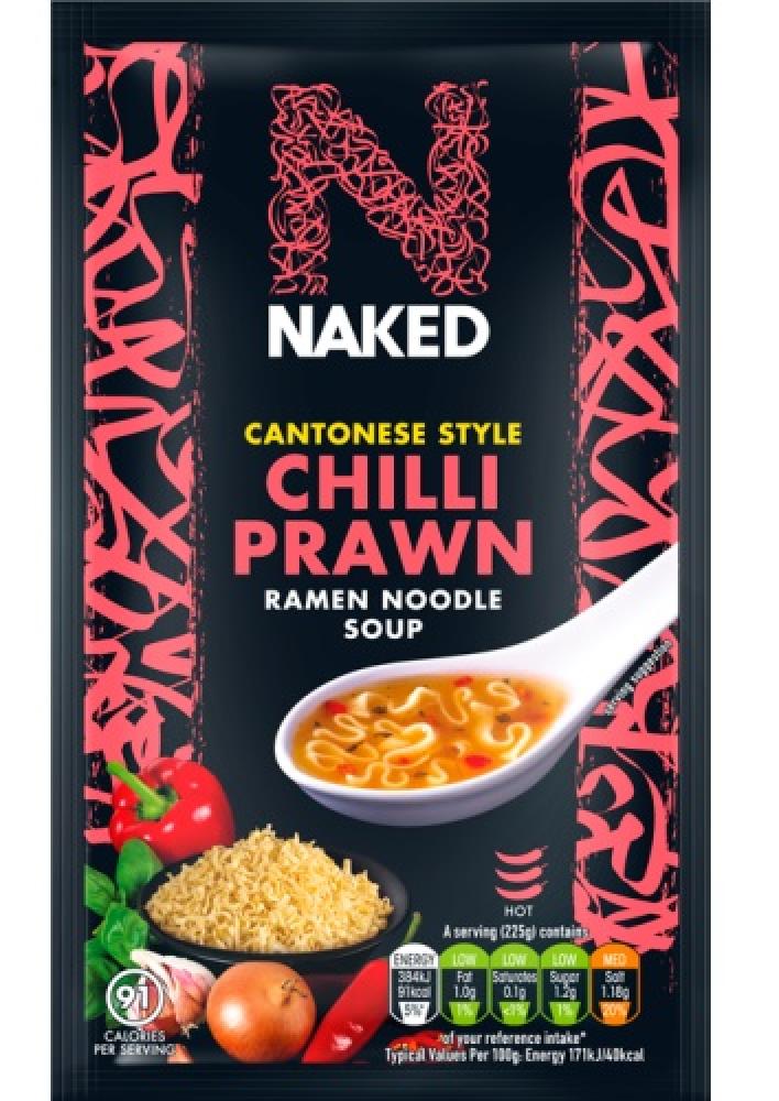 Naked Cantonese Style Chilli Prawn Ramen Noodle Soup 25g