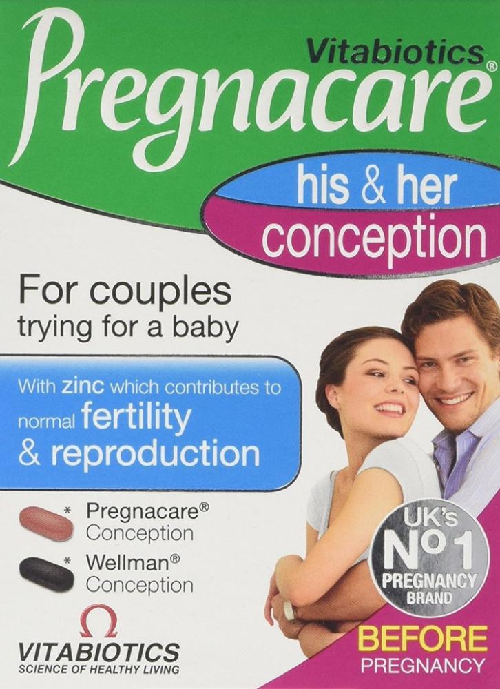 Vitabiotics Pregnacare His and Her Conception - 60 Tablets Damaged Box