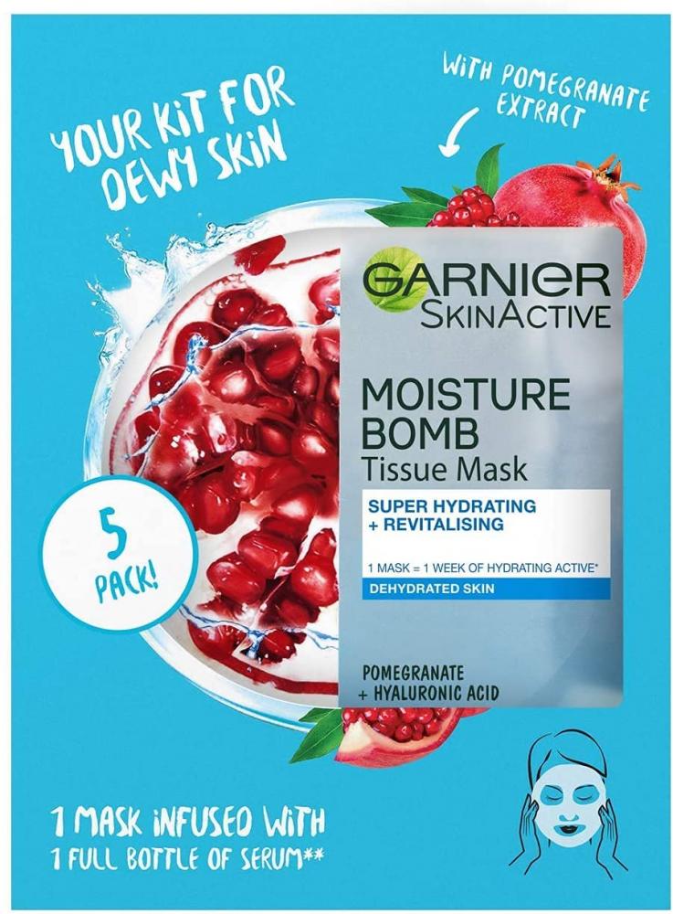 Garnier Pomegranate Sheet Mask Multipack 5x28g