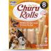 Image of FLASH DEAL Churu Dog Rolls Salmon Chicken Recipe 8 Sticks