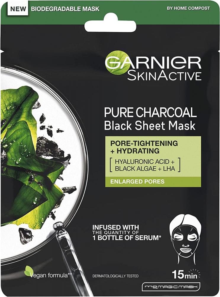 Garnier Skin Active Pure Charcoal and Algae Sheet Mask 28g