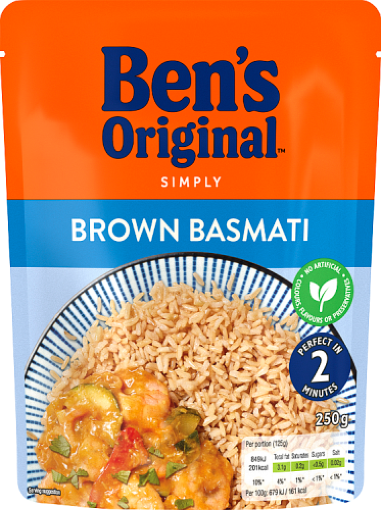 Bens Original Brown Basmati Microwave Rice 250g