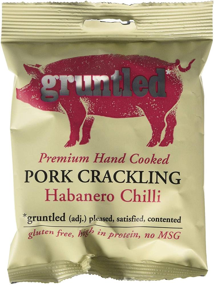 Gruntled Premium Pork Crackling Habanero Chilli 40g