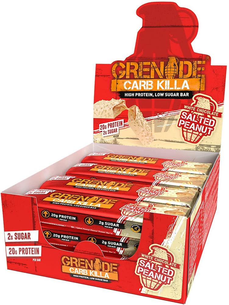CASE PRICE  Grenade Carb Killa White Chocolate Salted Peanut 12 x 60g