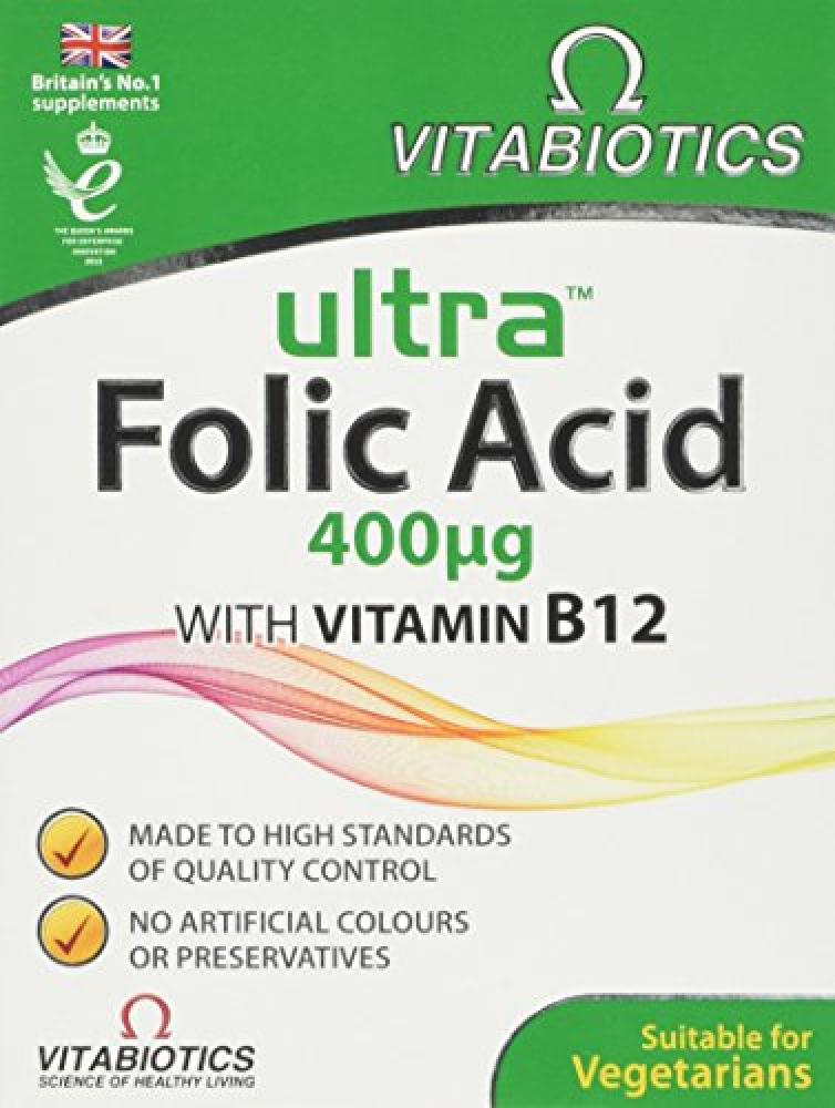 Vitabiotics Ultra Folic Acid TabletsPack of 60 Damaged Box