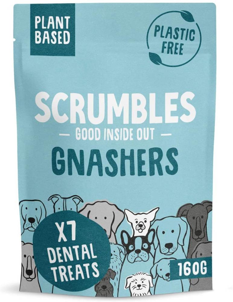 Scrumbles Gnashers Daily Dental Chew Sticks Hand-Baked Dog Treats 7 Sticks 160 g