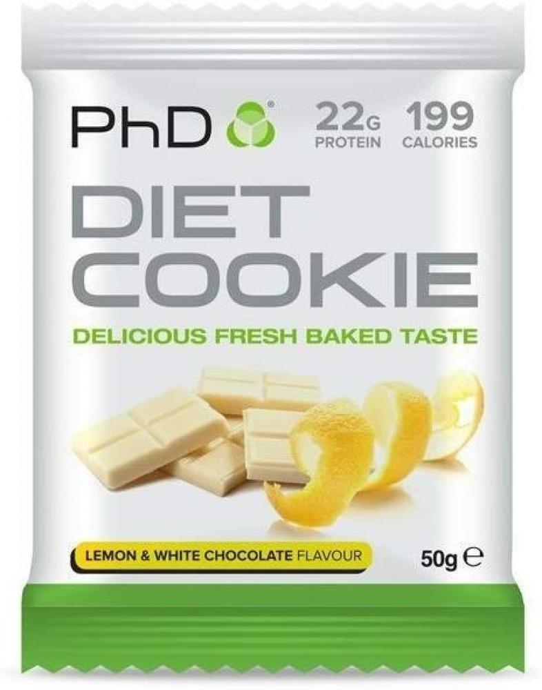 SALE  PhD Nutrition Diet Cookie Lemon and White Chocolate 50 g