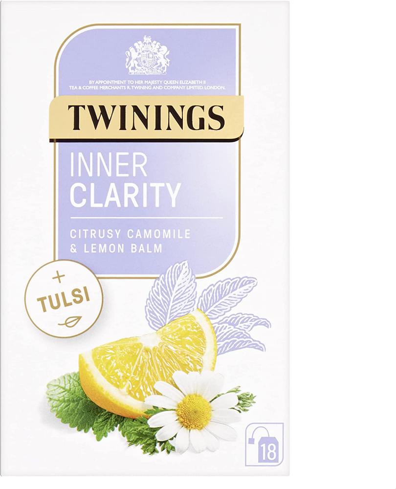 Twinings Inner Clarity Lemon Balm and Chamomile Tea with Tulsi 18 teabags