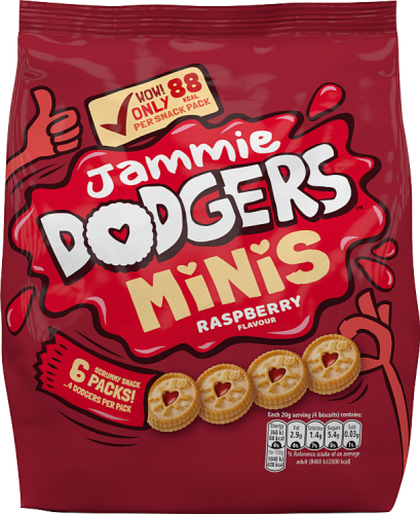 SALE  Jammie Dodgers Minis Raspberry Flavour 6 x 20g