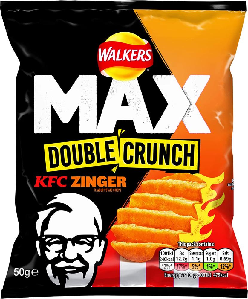 SALE  Walkers Max Double Crunch KFC Zinger Crisps 50g