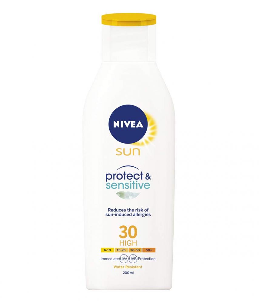 Nivea SUN Protect and Sensitive Sun Lotion Sunscreen with SPF30 200 ml
