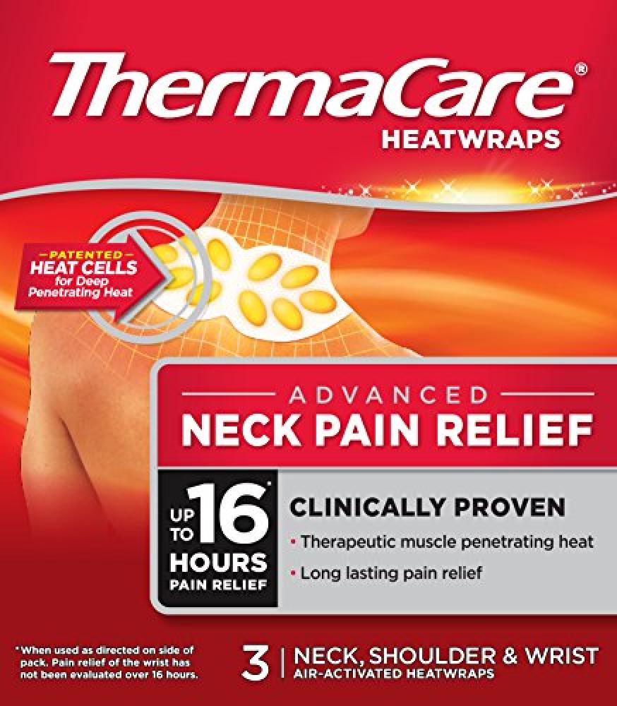 ThermaCare Therapeutic Heat Wraps for Pain Relief - NeckShoulder and Wrist -3 Wraps