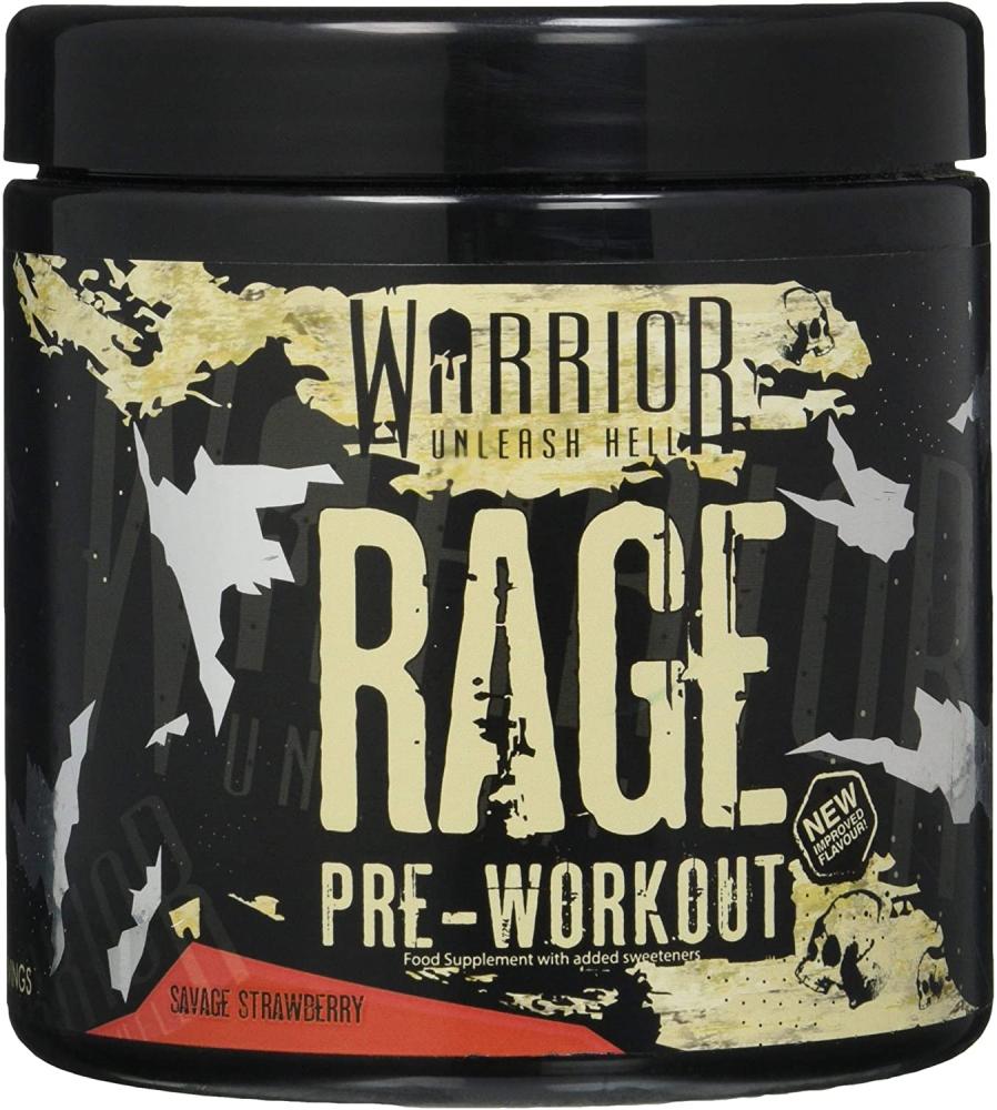 Warrior RAGE Pre Workout Supplement Powder Savage Strawberry 392 g