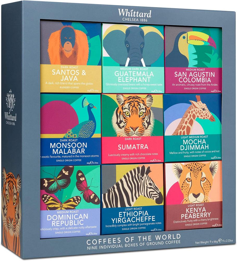 Whittard of Chelsea Coffees of The World Gift Set 9 x 66 g