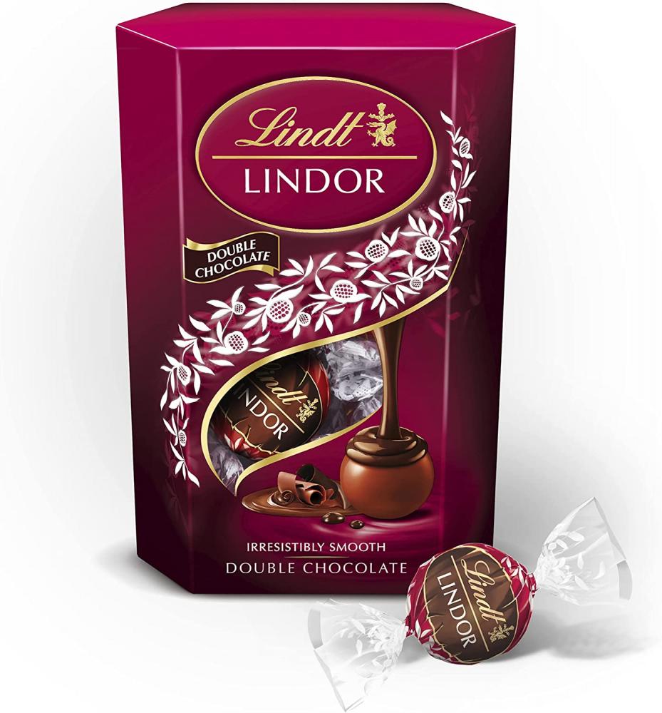 Lindt Lindor Double Chocolate Truffles Box 200g
