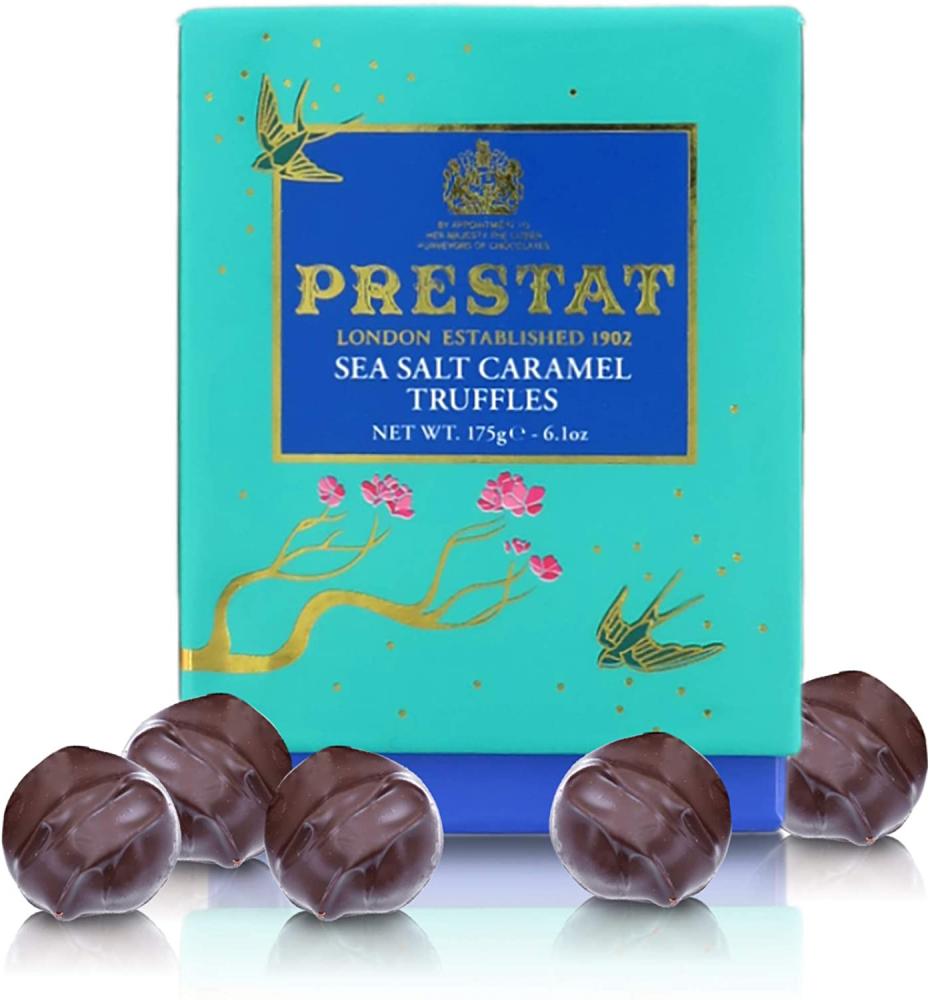 Prestat Dark Chocolate and Sea Salt Caramel Truffles in Box 175g