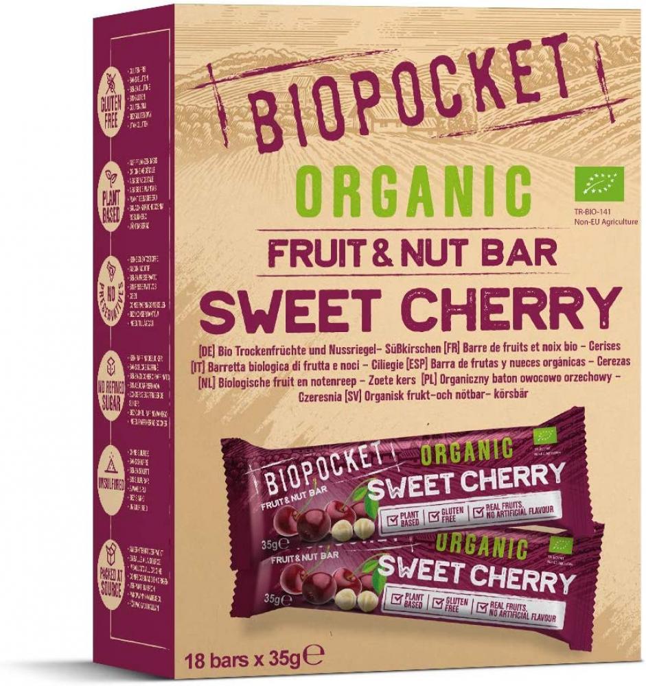 Biopocket Organic Fruit and Nut Bar Sweet Cherry 35g
