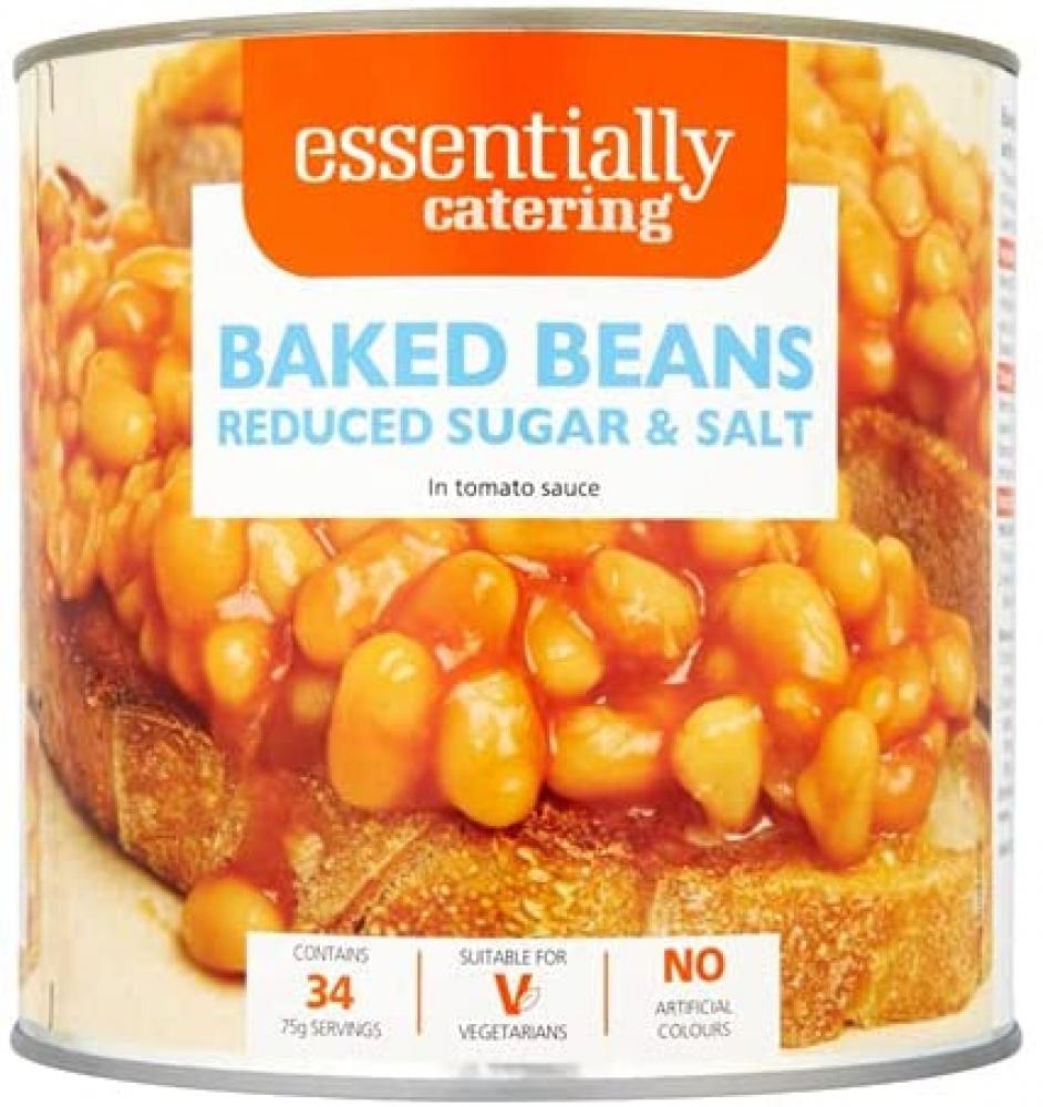 Essentially Catering Baked Beans Reduced Sugar and Salt in Tomato Sauce 2.62 kg