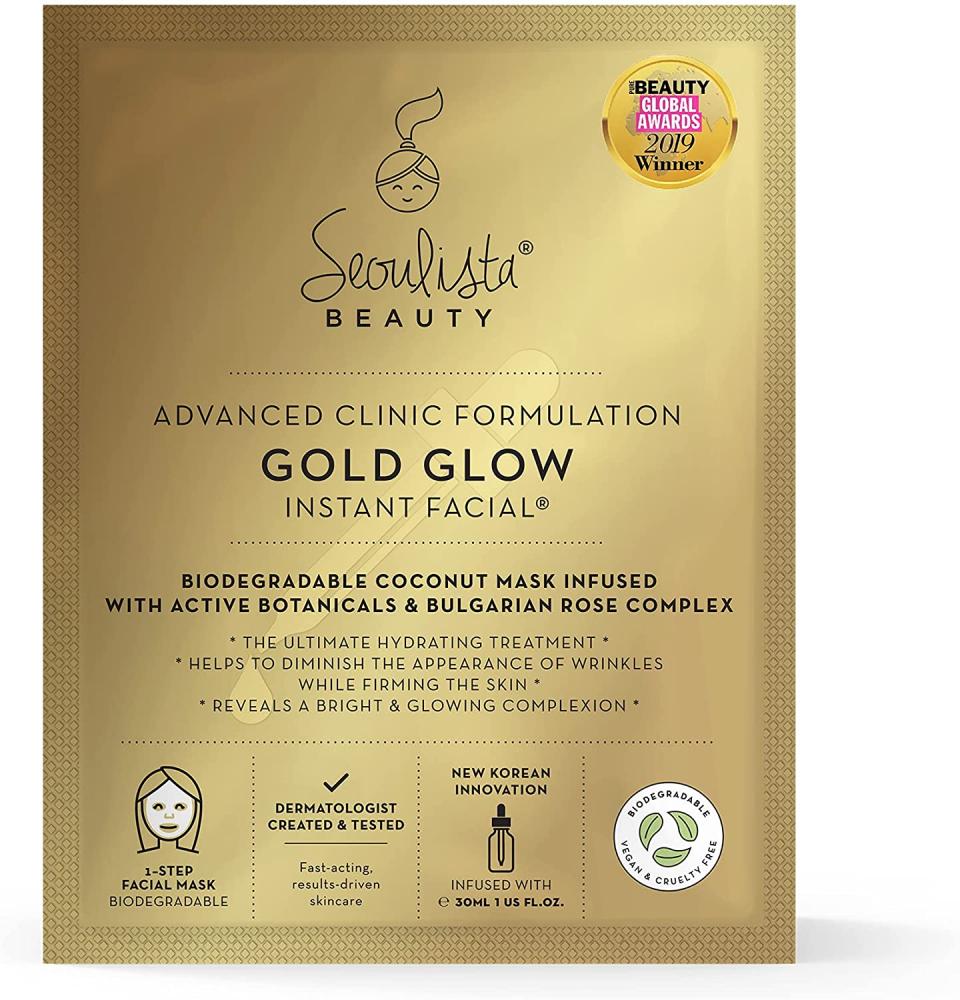 Seoulista Beauty Gold Glow Instant Facial Anti-Ageing Face Mask