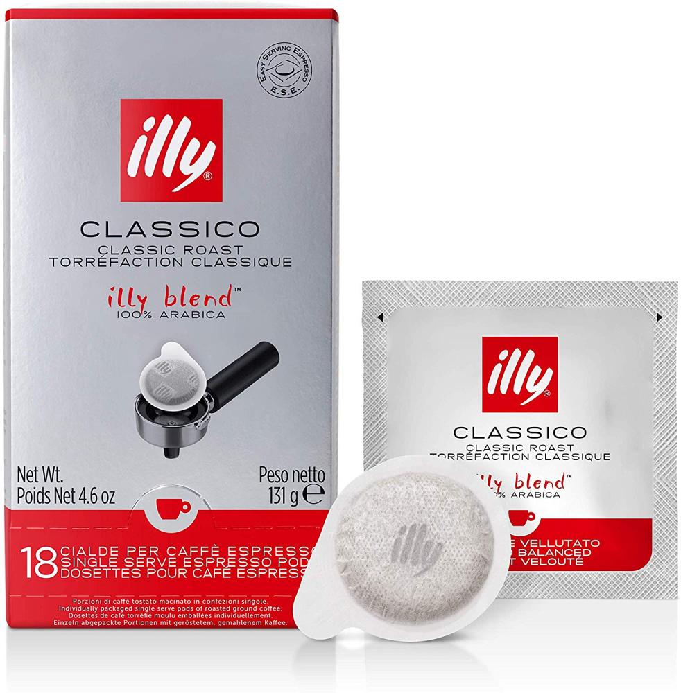 Illy Classico Medium Roast ESE Espresso Coffee Paper Pods 18 servings