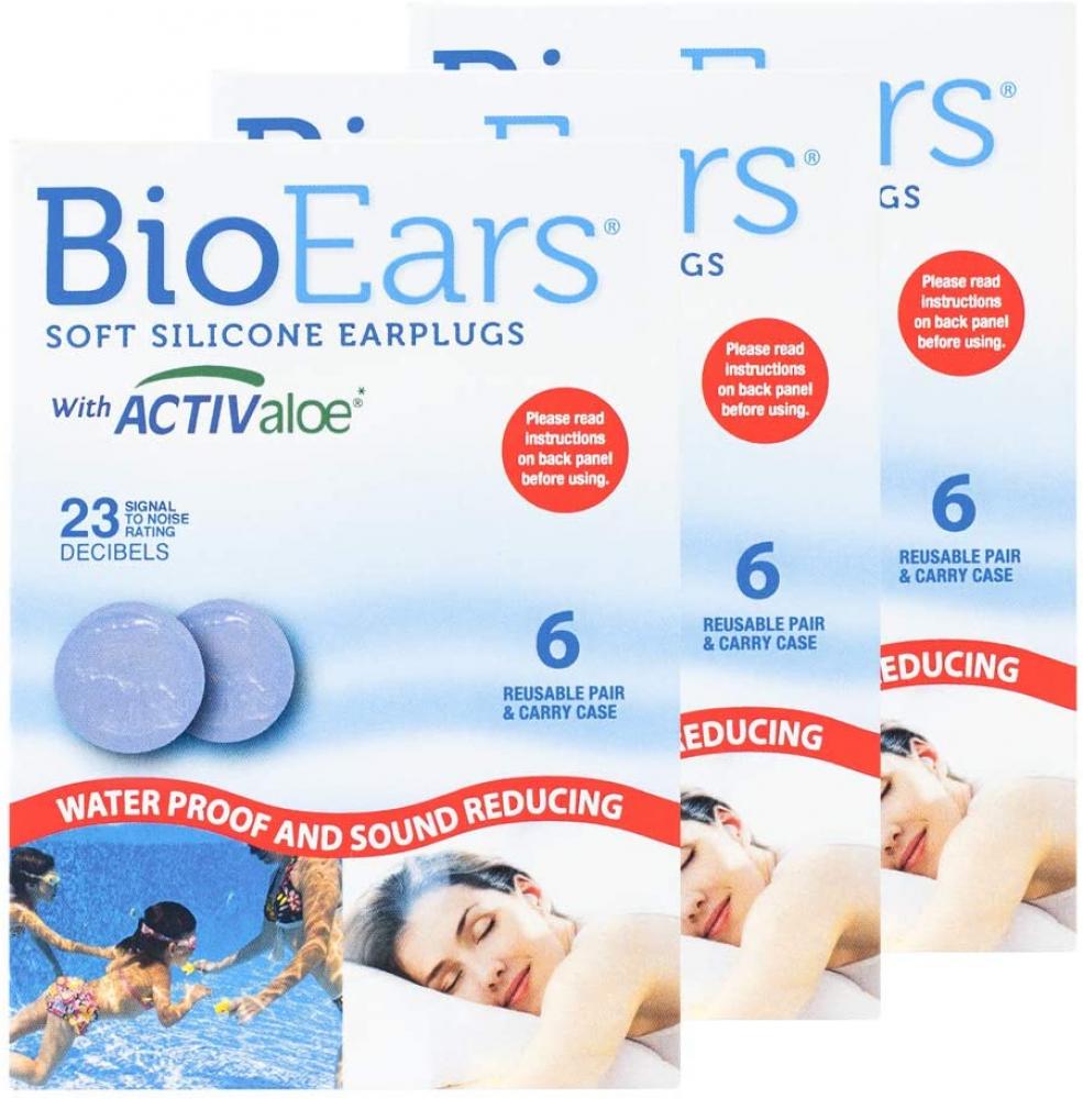 BioEars Soft Silicone Earplugs with ACTIValoe 18 Reusable Pair