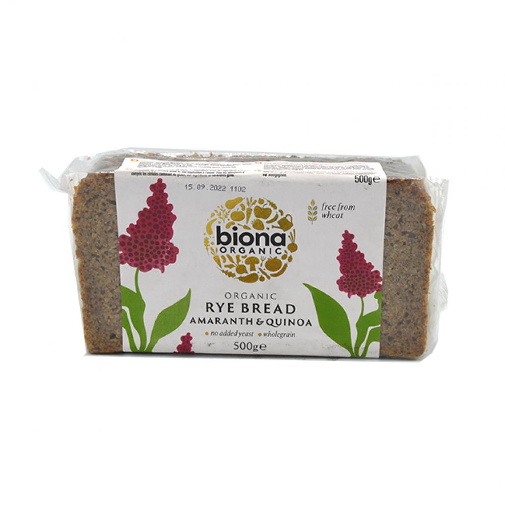 Biona Organic Rye Bread Amaranth and Quinoa 500g